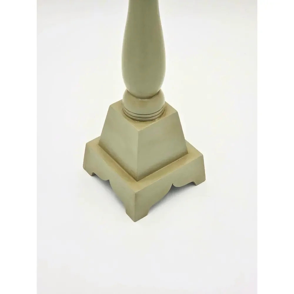 Tall Sage Nest Pedestal • Hand-Painted Wood Eggs, Table Centerpiece